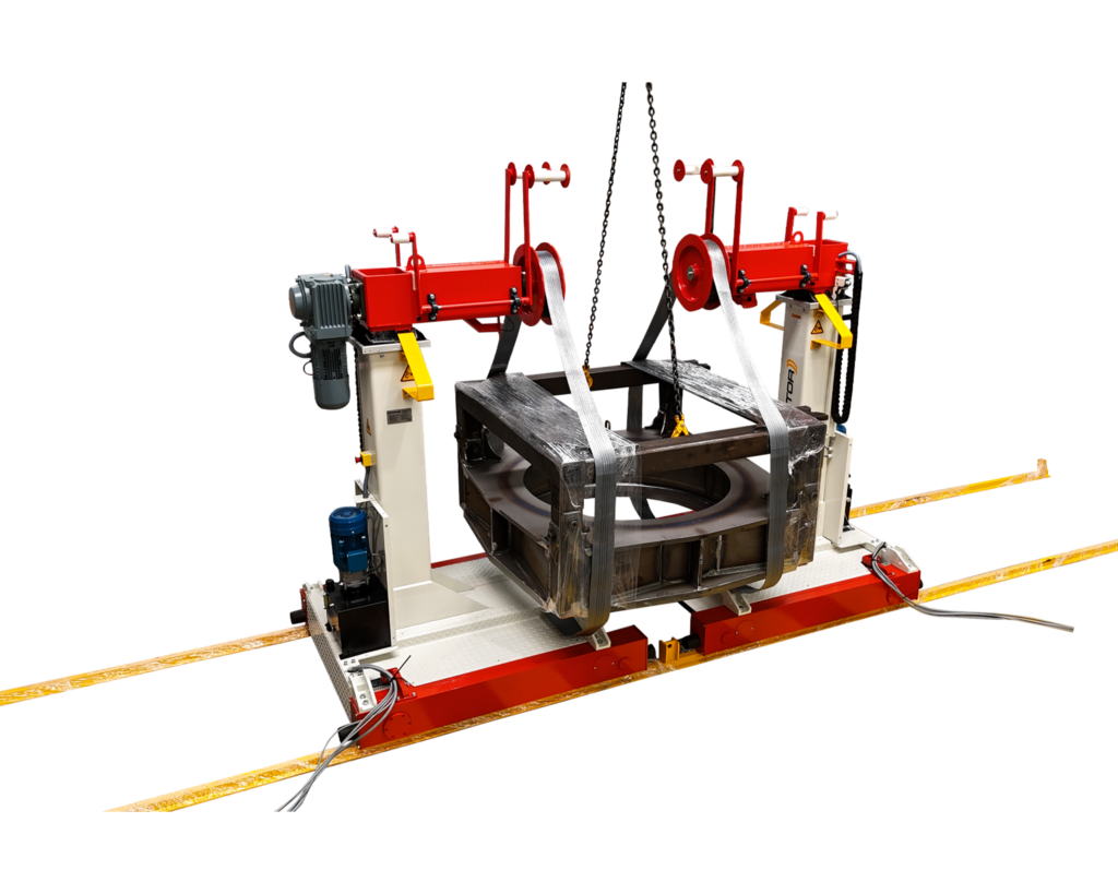 Rotatori industriali Serie FFR Siem Lift per componenti lunghi e strutture complesse.