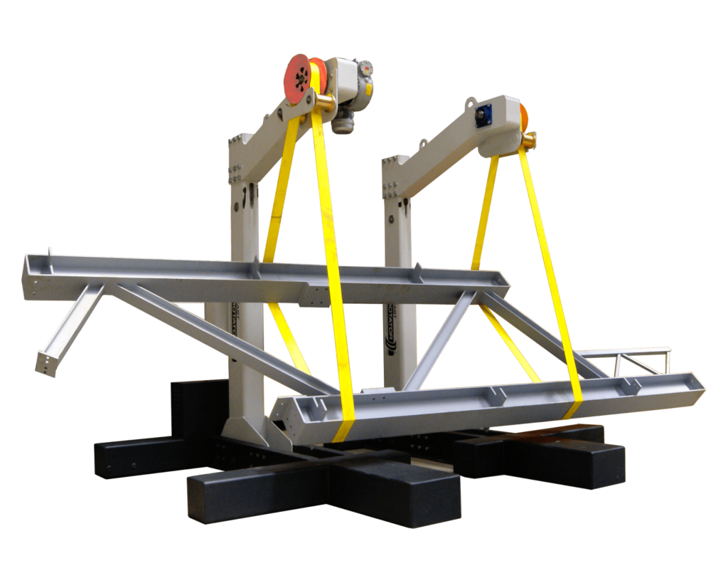 Rotatori industriali Serie FR Siem Lift per movimentazione di travi e colonne.