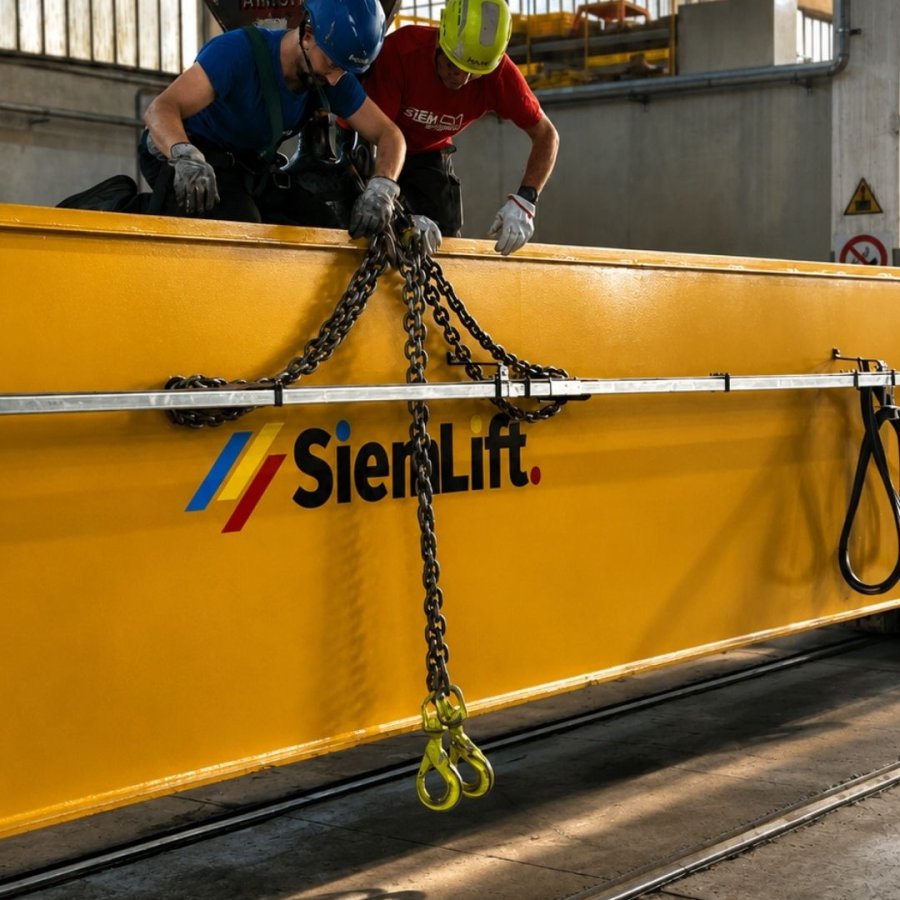 Modernizzazione di una gru a ponte bitrave da 50 tonnellate